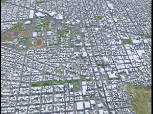 Hermosillo city Sonora Mexico 25km 3D Model