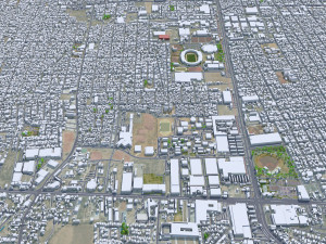 Hermosillo city Sonora Mexico 25km 3D Model