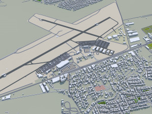 Hermosillo city Sonora Mexico 25km 3D Model