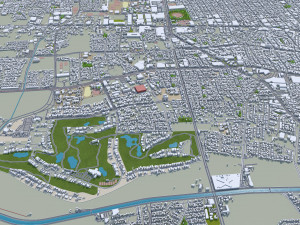 Hermosillo city Sonora Mexico 25km 3D Model