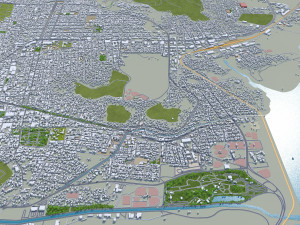 Hermosillo city Sonora Mexico 25km 3D Model