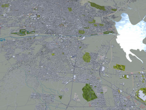 Hermosillo city Sonora Mexico 25km 3D Model