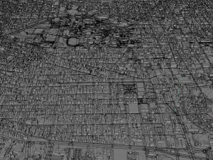 Hermosillo city Sonora Mexico 25km 3D Model