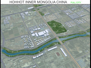 Hohhot Inner city Mongolia China 55km 3D 모델