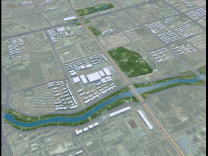 Hohhot Inner city Mongolia China 55km Modelo 3D
