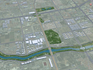 Hohhot Inner city Mongolia China 55km Modelo 3D