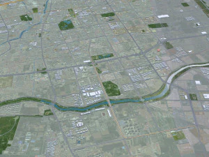 Hohhot Inner city Mongolia China 55km 3D Model