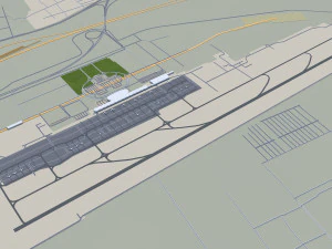 Hohhot Inner city Mongolia China 55km 3D Model