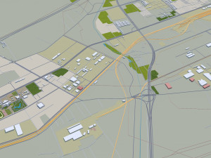 Hohhot Inner city Mongolia China 55km Modelo 3D