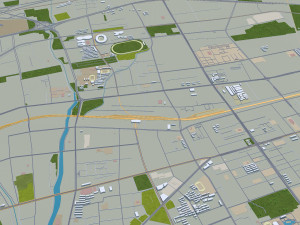 Hohhot Inner city Mongolia China 55km Modelo 3D