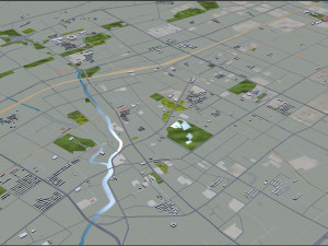 Hohhot Inner city Mongolia China 55km Modelo 3D
