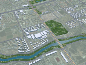 Hohhot Inner city Mongolia China 55km Modelo 3D