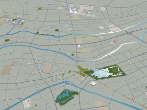 Huaian city Jiangsu China 50km 3D Model