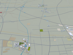Huaian city Jiangsu China 50km 3D Model