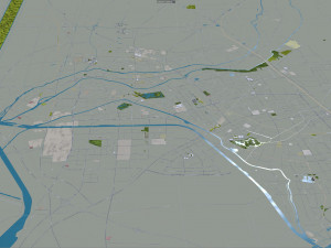 Huaian city Jiangsu China 50km 3D Model