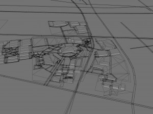 Huaian city Jiangsu China 50km 3D Model