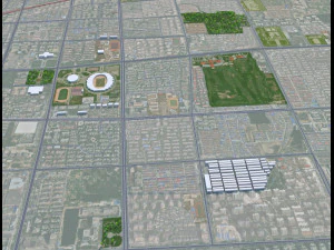 Huaibei city Anhui China 35km 3D Model