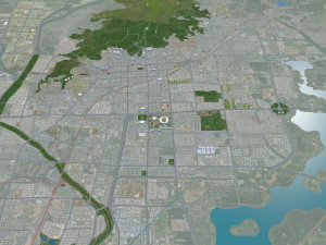 Huaibei city Anhui China 35km 3D 模型