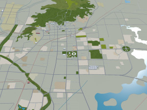 Huaibei city Anhui China 35km 3D 模型