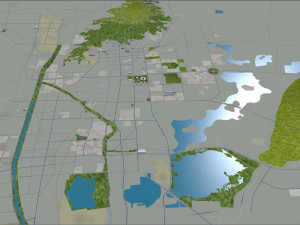 Huaibei city Anhui China 35km 3D 模型