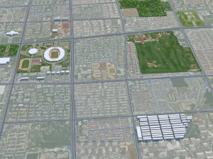 Huaibei city Anhui China 35km 3D 模型