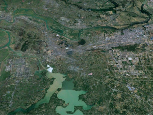 Huainan city Anhui China 55km 3D Model