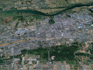 Huainan city Anhui China 55km 3D Model