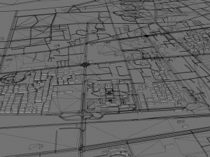 Huainan city Anhui China 55km 3D Model