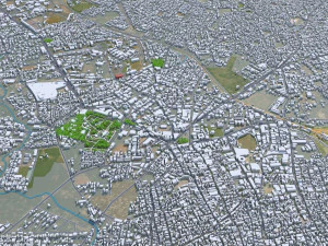 Hubli Dharwad city Karnataka 20km 3D Model