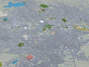 Hubli Dharwad city Karnataka 20km 3D Model