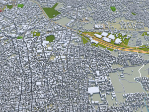 Hubli Dharwad city Karnataka 20km 3Dモデル