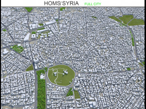 Homs city Syria 20km 3D Model