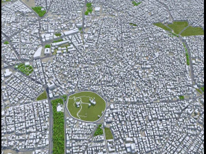 Homs city Syria 20km 3D Model