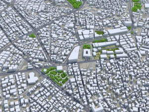 Homs city Syria 20km 3D Model