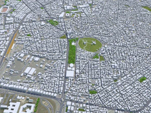 Homs city Syria 20km 3D Model