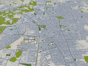 Homs city Syria 20km 3D Model