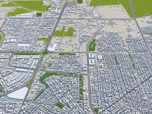 Homs city Syria 20km 3Dモデル