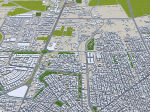 Homs city Syria 20km 3D Model