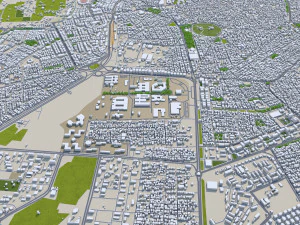 Homs city Syria 20km 3D Model