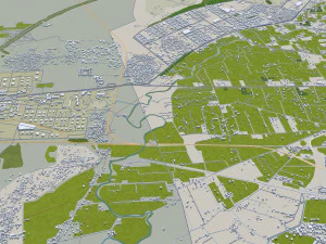 Homs city Syria 20km 3D Model