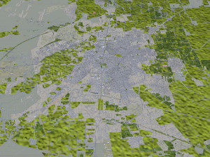Homs city Syria 20km 3Dモデル