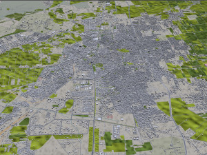 Homs city Syria 20km 3Dモデル