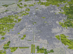 Homs city Syria 20km 3D Model
