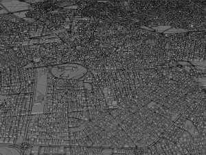 Homs city Syria 20km 3D Model