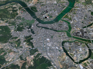 Huizhou Guangdong city Province China 80km 3D मॉडल