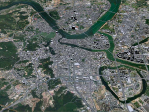 Huizhou Guangdong city Province China 80km 3D Model