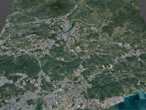 Huizhou Guangdong city Province China 80km 3D मॉडल
