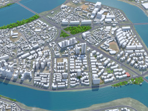 Huizhou Guangdong city Province China 80km 3D मॉडल