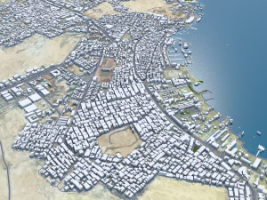 Hurghada city Egypt 60km 3D Model