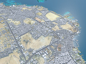 Hurghada city Egypt 60km 3D Model